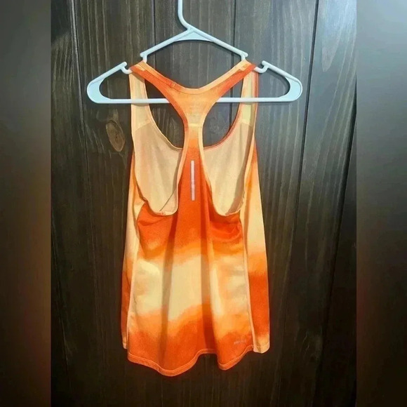 Nike Dry Fit Orange Tie Dye Active Racerback Tank Top S - Picture 3 of 7